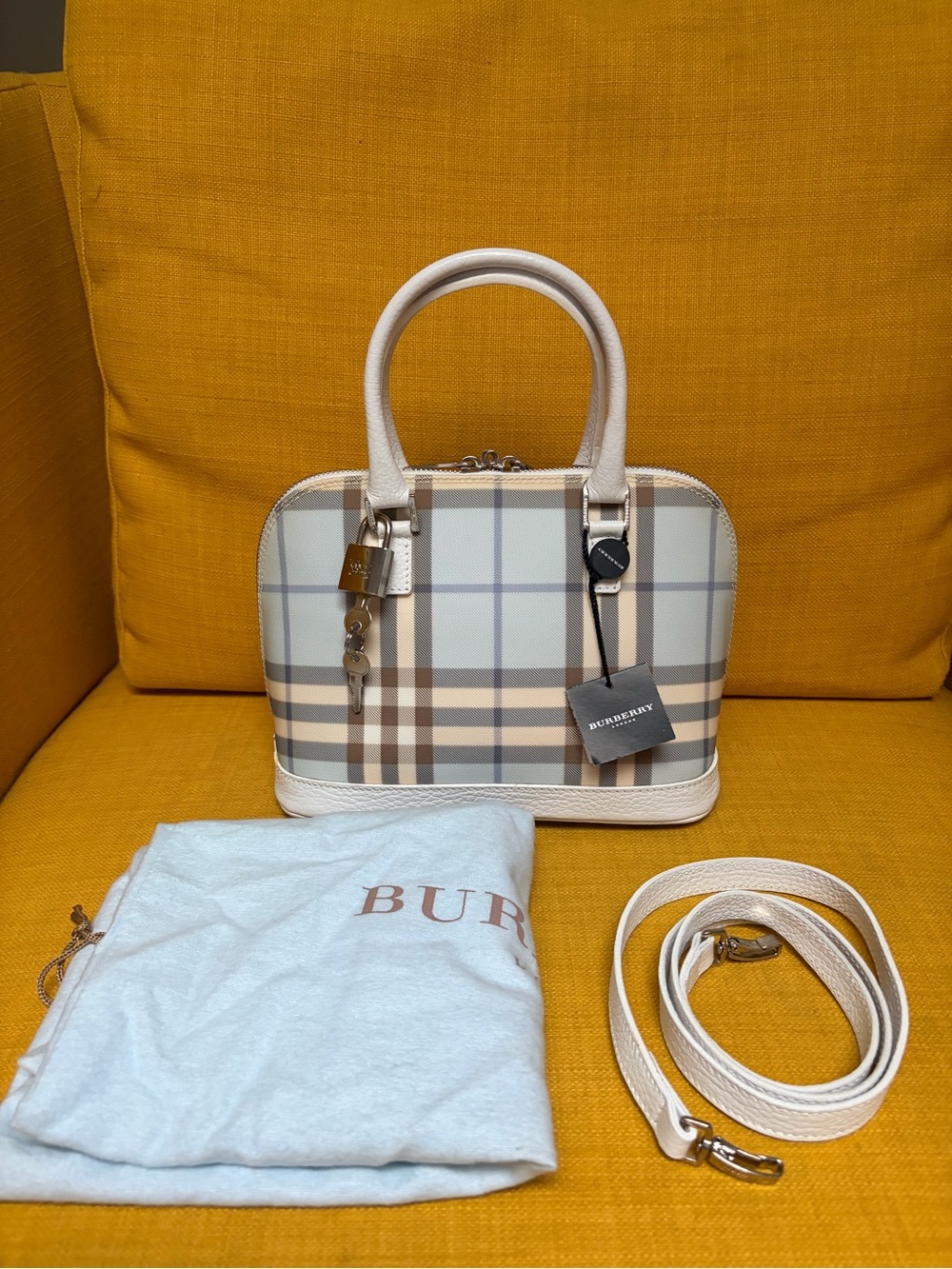 NWOT Burberry Mini Dome Satchel